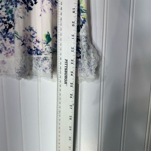 Rare New Soft Surroundings Bamboo Lace Trim Floral Photo Sample Top S Cottage - Picture 5 of 9